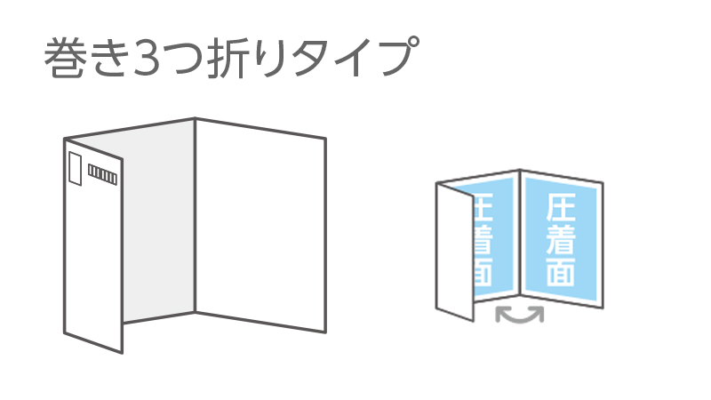 巻き3つ折りタイプ
